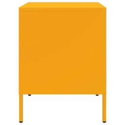 Berkfield Home Bedside Cabinets 2 pcs Mustard Yellow 36x39x50.5 cm Steel - thumbnail 7