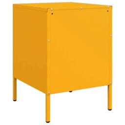 Berkfield Home Bedside Cabinets 2 pcs Mustard Yellow 36x39x50.5 cm Steel - thumbnail 8