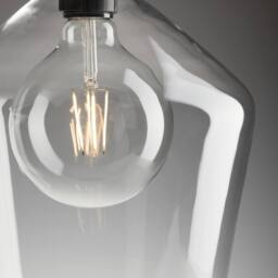 Industville Knurled Glass Schoolhouse Pendant - 10 Inch in Grey - Size: 10 inches - thumbnail 2