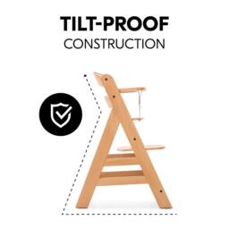 hauck Alpha+ Wooden Highchair - Natural in Light Brown - thumbnail 6
