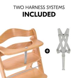 hauck Alpha+ Wooden Highchair - Natural in Light Brown - thumbnail 7