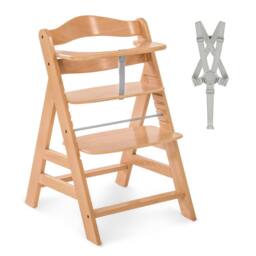 hauck Alpha+ Wooden Highchair - Natural in Light Brown
