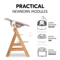 hauck Alpha+ Wooden Highchair - Natural in Light Brown - thumbnail 9