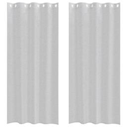 Berkfield Home Curtains with Curtains 2 pcs Light gray 140 x 260 cm Polyester in Light Grey