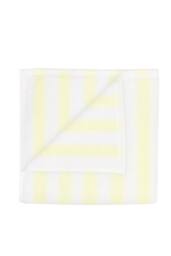 Blomus Set of 2 ARTO Guest Towels with Wide Stripe - White/Transparent Yellow in White - thumbnail 1