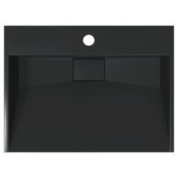 Berkfield Home Sturdy Wash Basin 50x38x11 cm Mineral Cast/Marble Cast Matt Black - Size: 50 x 38 x 11 cm - thumbnail 7