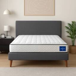 Bedzonline 3FT Hydro Pocket Spring Memory Mattress with Cashmere-Infused Knitted Fabric & Hand-Tufted Finish in White - Size: Single - thumbnail 7