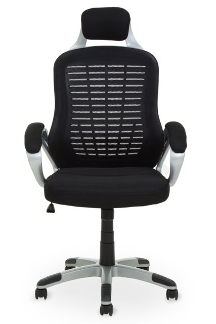 Orsina Comfortable Black & Silver Home Office Chair, Ergonomic Work From Home Chair, Movable Ergonomic Chair - image 1