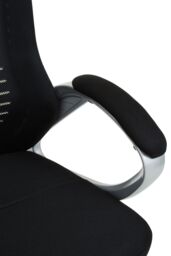 Orsina Comfortable Black & Silver Home Office Chair, Ergonomic Work From Home Chair, Movable Ergonomic Chair - thumbnail 6