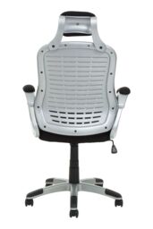 Orsina Comfortable Black & Silver Home Office Chair, Ergonomic Work From Home Chair, Movable Ergonomic Chair - thumbnail 4