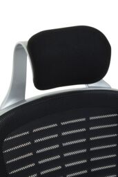 Orsina Comfortable Black & Silver Home Office Chair, Ergonomic Work From Home Chair, Movable Ergonomic Chair - thumbnail 5