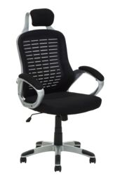 Orsina Comfortable Black & Silver Home Office Chair, Ergonomic Work From Home Chair, Movable Ergonomic Chair - thumbnail 2