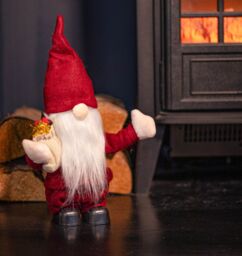 Samuel Alexander 28cm Battery Operated Walking Christmas Musical Gonk in Red