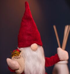 Samuel Alexander 28cm Battery Operated Walking Christmas Musical Gonk in Red - thumbnail 3