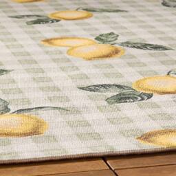 Furn Fruits Lemons Striped Indoor/Outdoor Rug in Green - Size: 120 cm x 170 cm - thumbnail 4