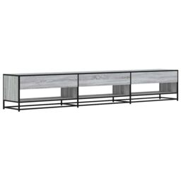 Berkfield Home TV Cabinet Grey Sonoma 270x40x46 cm Engineered Wood - Size: 270 x 40 x 46 cm - thumbnail 6
