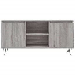 Berkfield Home TV Cabinet Grey Sonoma 104x35x50 cm Engineered Wood - Size: 104 x 35 x 50 cm - thumbnail 5
