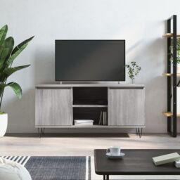 Berkfield Home TV Cabinet Grey Sonoma 104x35x50 cm Engineered Wood - Size: 104 x 35 x 50 cm - thumbnail 1