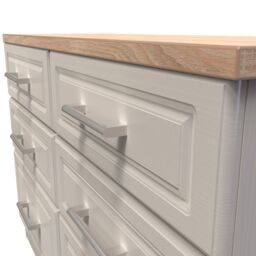 Ready Assembled 2 U Norfolk 6 Drawer Wide Chest (Ready Assembled) in Taupe - Size: Large - thumbnail 4