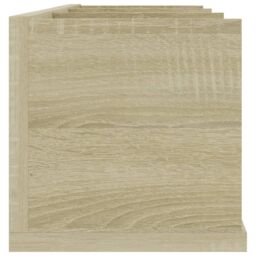 Berkfield Home CD Wall Shelf Sonoma Oak 75x18x18 cm Engineered Wood in Beige - Size: 75 x 18 x 18 cm - thumbnail 5