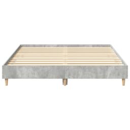 Berkfield Home Bed Frame No Mattress Concrete Grey 150x200 cm King Size Engineered Wood - thumbnail 5