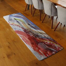Benjamin Tate Design Paris In Paint Runner Rug in Natural - Size: 67 cm x 230 cm - thumbnail 2