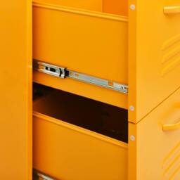 Berkfield Home Drawer Cabinet Mustard Yellow 80x35x101.5 cm Steel - thumbnail 8