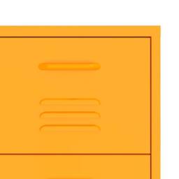 Berkfield Home Drawer Cabinet Mustard Yellow 80x35x101.5 cm Steel - thumbnail 7