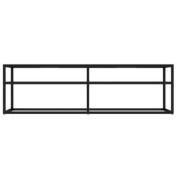 Berkfield Home TV Cabinet Transparent 140x40x40.5 cm Tempered Glass in Clear - thumbnail 3