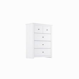 Wyld Haus Tralee White Washed Pine 3+2 Drawer Chest Solid Wood Storage - thumbnail 3