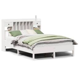 Berkfield Home Bookcase Bed without Mattress White 140x190 cm Solid Wood Pine - thumbnail 1