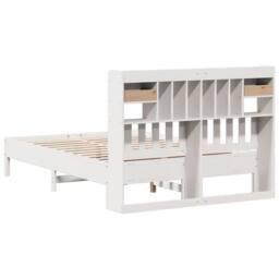Berkfield Home Bookcase Bed without Mattress White 140x190 cm Solid Wood Pine - thumbnail 6