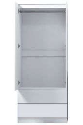 FWStyle Stora 2 Door 2 Drawer Wardrobe White (H) 180.5 (W) 80 (D) 50cm - thumbnail 4
