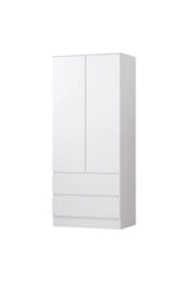 FWStyle Stora 2 Door 2 Drawer Wardrobe White (H) 180.5 (W) 80 (D) 50cm - thumbnail 5