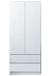 FWStyle Stora 2 Door 2 Drawer Wardrobe White (H) 180.5 (W) 80 (D) 50cm - thumbnail 3
