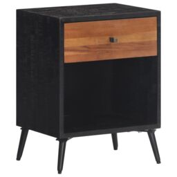 Berkfield Home Bedside Cabinet 40x30x50 cm Solid Wood Teak in Brown - Size: 40 x 30 x 50 cm