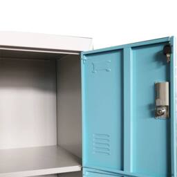 FORGEVIO 4 Door Locker Home Office Lockable Cabinet in Light Blue - Size: 0.6m2 - thumbnail 4