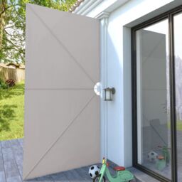 Berkfield Home Collapsible Terrace Side Awning Cream 400x200 cm in Beige - thumbnail 3