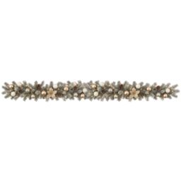 Marco Paul 6ft Artificial Frosted Christmas Garland With Pinecones in Green - thumbnail 3