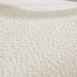Home Source Boucle Wooden Armchair Teddy Fur Cream Modern Home Chair Seating - thumbnail 8