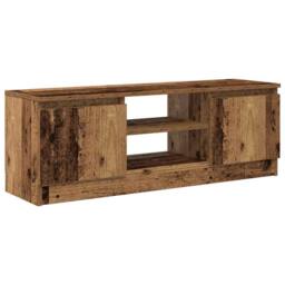 Berkfield Home TV Cabinet Old Wood 102x30x36 cm Engineered Wood in Brown - Size: 102 x 30 x 36 cm - thumbnail 1