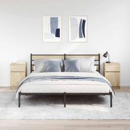 Berkfield Home Durable Bedside Cabinets 2 pcs Sonoma Oak 39x35x65 cm Engineered Wood - Size: 39 x 35 x 65 cm - thumbnail 1