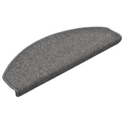 Berkfield Home Carpet Stair Treads 15 pcs Dark Grey 65x24x4 cm - Size: Medium - thumbnail 3