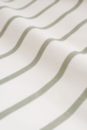 Bianca 'Hampton Stripe' 200 Thread Count Cotton Reversible Duvet Cover Set in Green - Size: Double - thumbnail 5