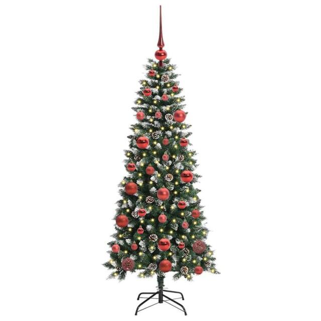 Berkfield Home Elegant Artificial Christmas Tree with 150 LEDs Green 66 x 66 x 150 cm - image 1