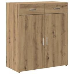 Berkfield Home Storage Cabinet Artisan Oak 80x42.5x93.5 cm Engineered Wood in Brown - thumbnail 3