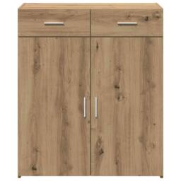 Berkfield Home Storage Cabinet Artisan Oak 80x42.5x93.5 cm Engineered Wood in Brown - thumbnail 6