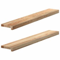 Berkfield Home Window Sills 2 pcs¬†Untreated 100x15x2 cm Solid Wood Oak in Brown - Size: Medium - thumbnail 1