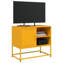 Berkfield Home TV Cabinet Mustard Yellow 68x39x60.5 cm Steel - thumbnail 5