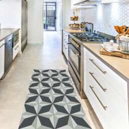 Artsy Mats Paxos Vinyl Floor Mat 67x145cm in Grey - Size: 67 cm x 140 cm - thumbnail 1